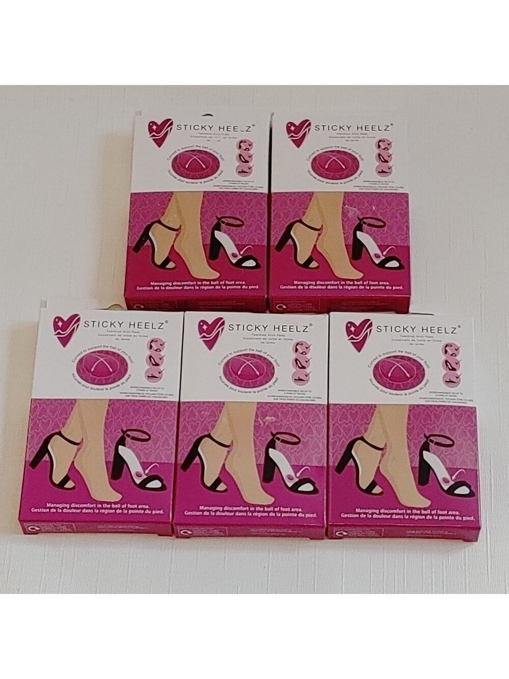 Sticky Heelz Teardrop Arch Pads Lot of 5 pairs BNIP